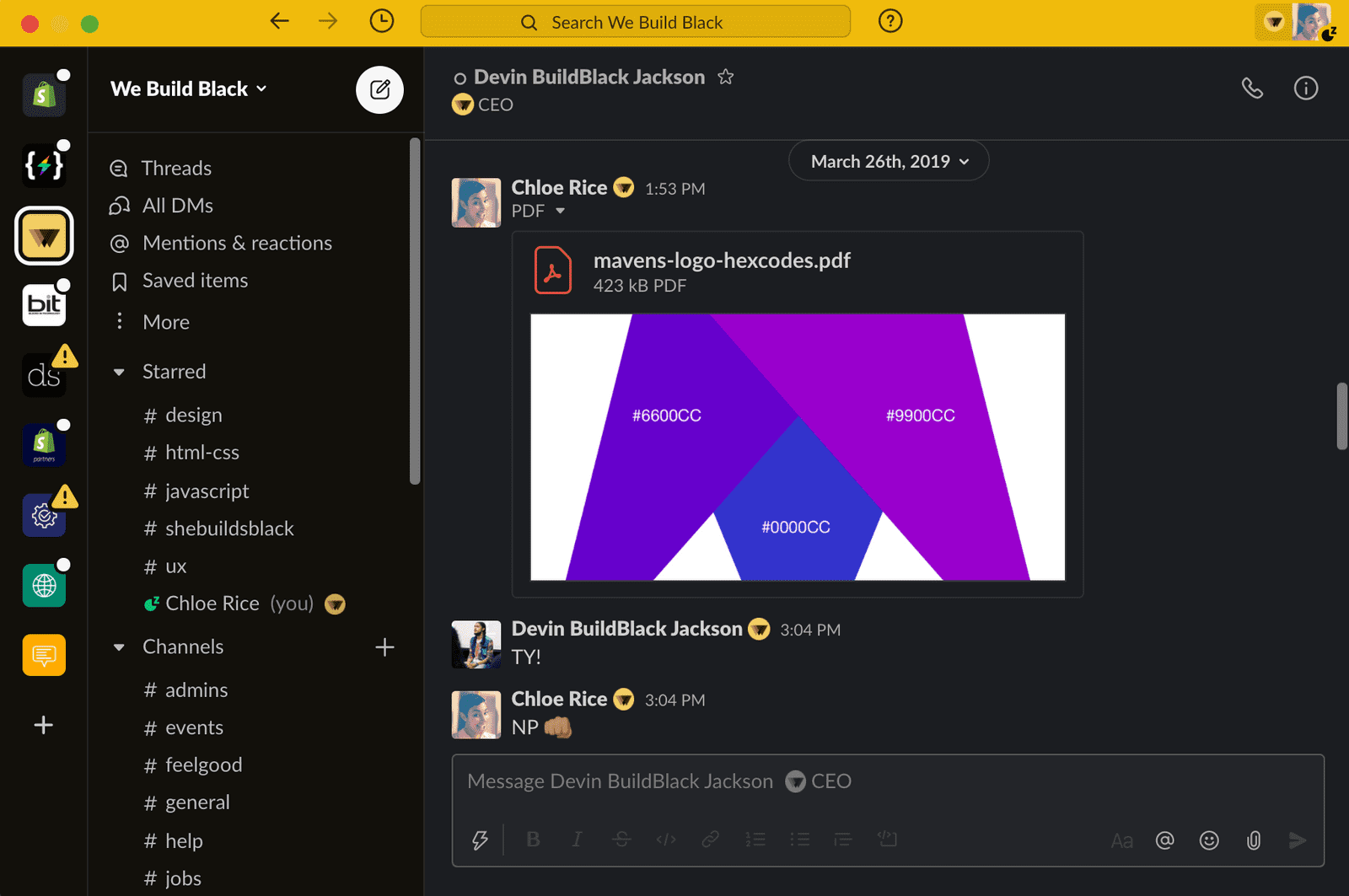 We Build Black Slack community